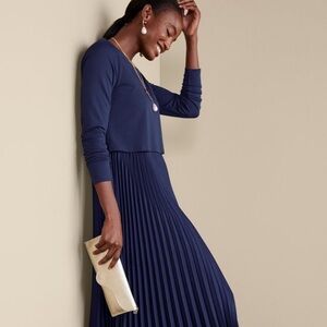 NWT Soft Surroundings Navy Blue Dress